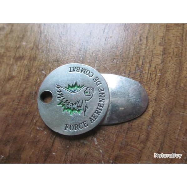 JETON DE CADDIE METAL FORCE AERIENNE DE COMBAT