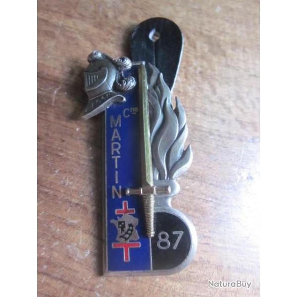 INSIGNE Cie MARTIN 87eme PROMOTION EOGN GENDARMERIE CAPITAINE / Y DELSART