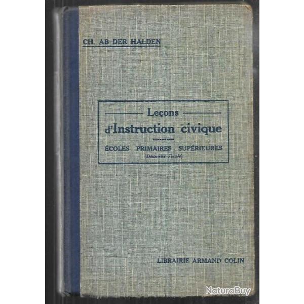 le�ons d'instruction civique de ab der halden �coles primaires sup�rieures