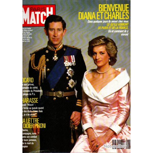 diana et le prince charles lot de 4 paris match 1988,,
