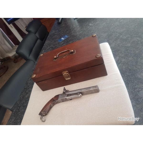 pistolet a broche  juxtapos  en 9mm et son coffret