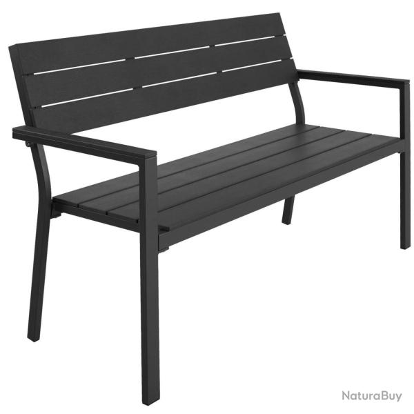 Banc de jardin pour 2 personnes utilisation en ext�rieur aluminium 129 cm gris 08_0000248
