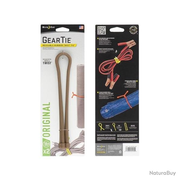 Nite Ize Gear Tie� Reusable Rubber Twist Tie(TM) 45cm Coyote