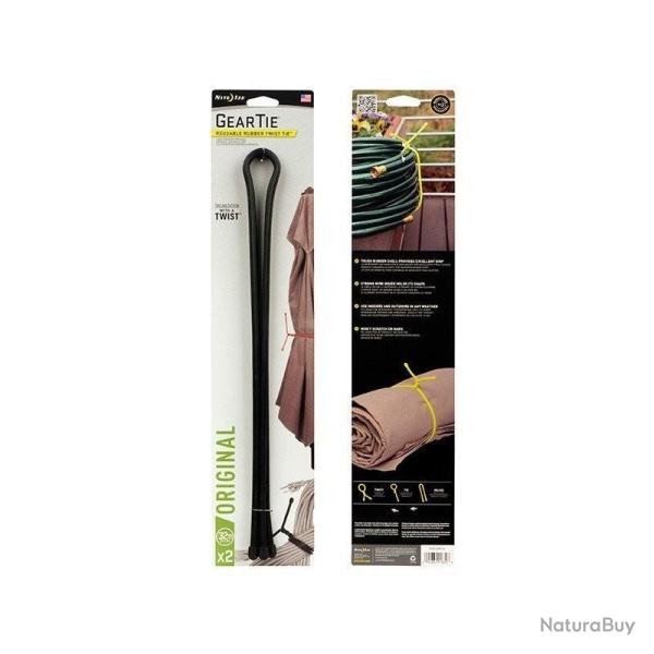 Nite Ize Gear Tie� Reusable Rubber Twist Tie(TM) 81cm Noir