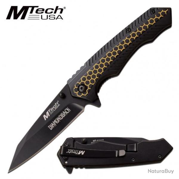 MTA1112HC Couteau MTech Honeycomb Framelock A/O Lame Acier 3Cr13 Manche Aluminium Black