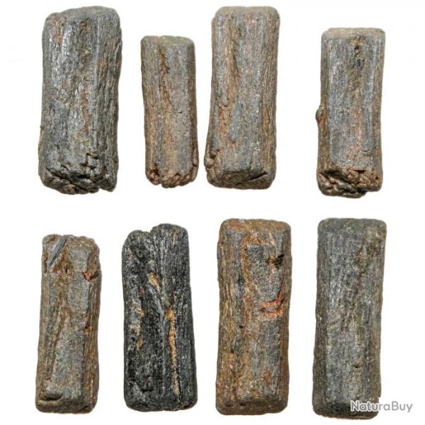 Pierres brutes cristaux b�tonnets d'�pidote - 2 � 4 cm - Lot de 2