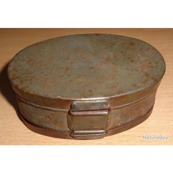 boite  graisse ovale  2 compartiments pour fusil lebel