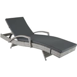 Bain de soleil chaise longue transat meuble jardin 5 positions gris 08_0000226