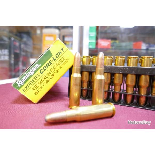 Cartouches Remington 338 Marlin Express 250gr Core-lokt SP