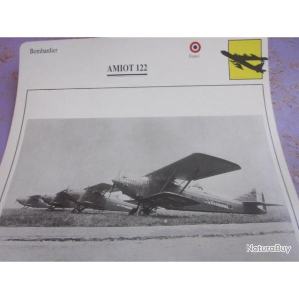 AVION  TYPE   BOMBARDIER   TRIPLACE   AMIOT  122