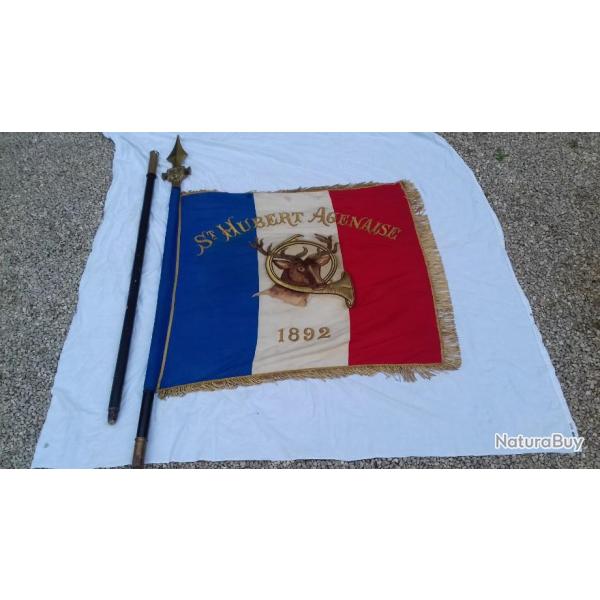 DRAPEAU FRANCAIS DE CHASSE AGEN 1892