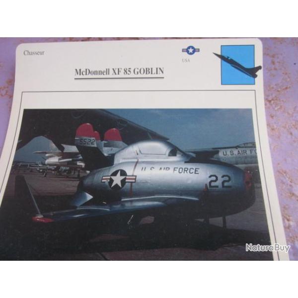 AVION  TYPE   CHASSEUR  Mc DONNELL  XF 85  GOBLIN