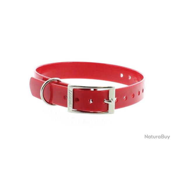 Collier polyur�thane largeur 19 mm rouge + gravure