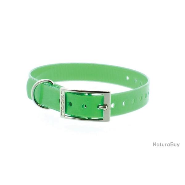 Collier polyur�thane largeur 19 mm vert + gravure