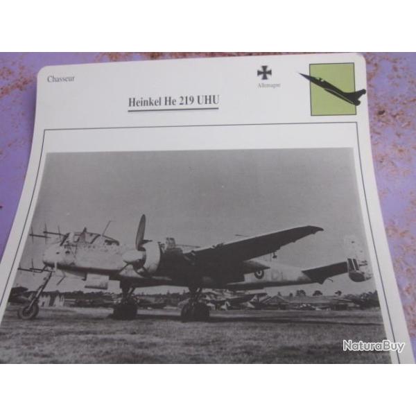 AVION  TYPE   CHASSEUR  HEINKEL He  219  UHU  ALLEMAGNE