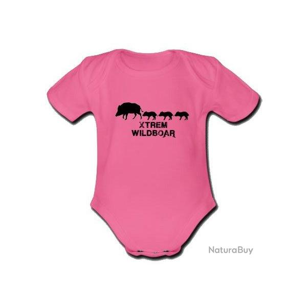 Body b�b� rose marcassins XTREM WILDBOAR-3-6 mois