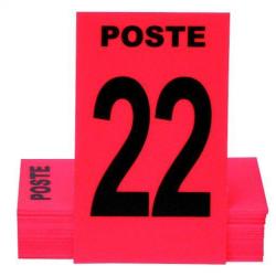 JEU DE 24 CARTES/PANNEAUX DE POSTE ROUGE + 3 NEUTRES ROUGE