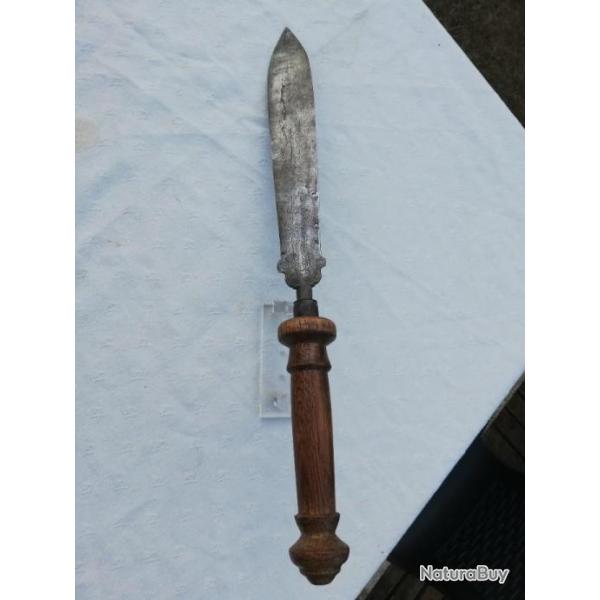 CURIEUX  GRAND COUTEAU CHINOIS XIX ME