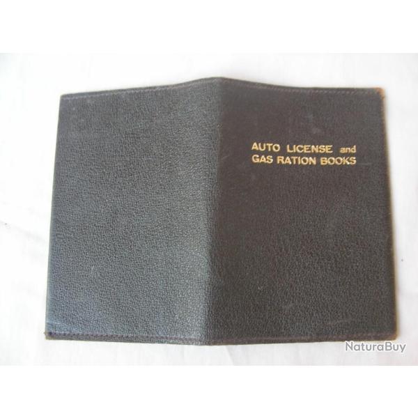WW2 US �TUI "AUTO LICENSE" ET CARTE RESTRICTION "BASIC GASOLINE RATION " VIERGE AM�RICAINE  RARE