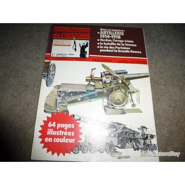 CONNAISSANCE DE L HISTOIRE HACHETTE ARTILLERIE 1914-1918   num�ro 7