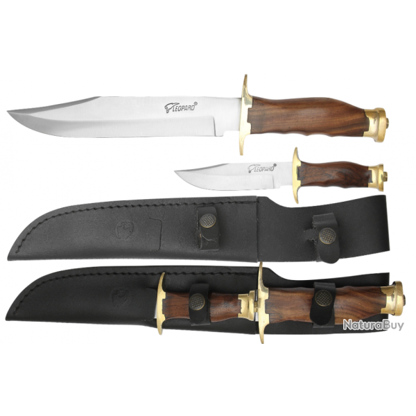 BEL ENSEMBLE DE COUTEAU DE CHASSE  LEOPARD (3)
