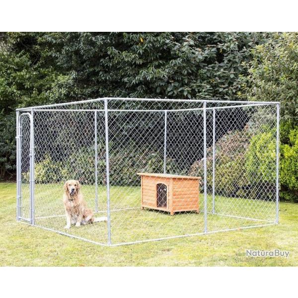 Chenil enclos 9m� enclos chien galvanis� parc chien cl�ture chenil chenil maille cielterre-commerce