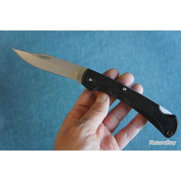 Couteau Chasse Marbles Black Manche Abs Lame Acier 440 Etui Nylon MR564