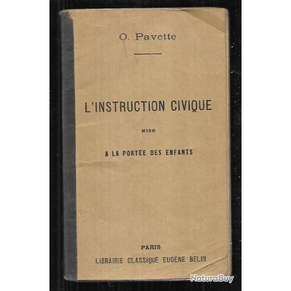 l'instruction civique mise a la port�e des enfants de o.pavette