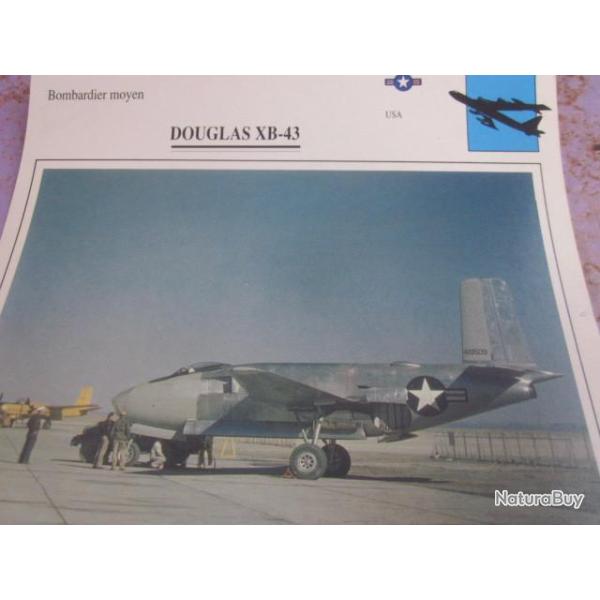 FICHE  AVIATION  TYPE BOMBARDIER  MOYEN  /   DOUGLAS AS  XB 43    USA