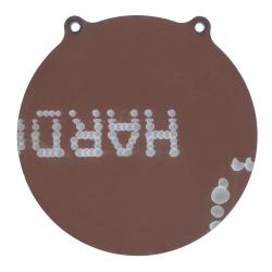 Gong m&eacute;tallique en Hardox 550 - dia. 30 cm, &eacute;p. 10 mm, &agrave; oreilles