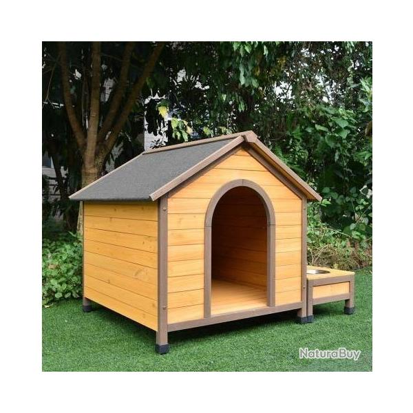 Niche + gamelles niche avec rangement niche en bois niche ext�rieur niche moderne cielterre-commerce