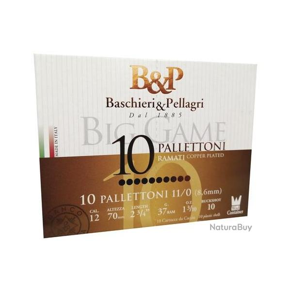 BTE 10 CART. B&P BIG GAME 10 PALLETTONI CAL. 12 / 70 MM 10 GRAINS 45G JUPE + GODET