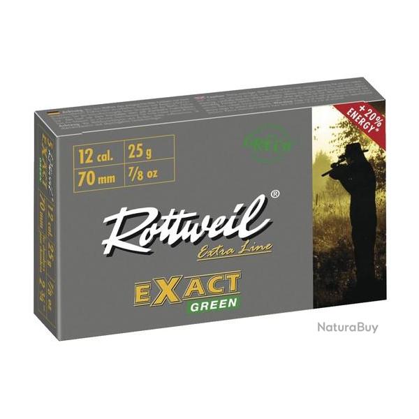 BTE 5 BALLE SANS PLOMB ROTTWEIL EXACT GREEN CAL. 12 / 70 MM 25G