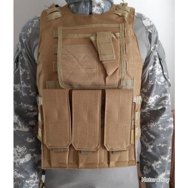 Gilet tactique beige