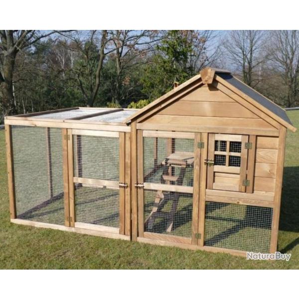 Poulailler avec enclos abri poule caille pintade basse cour maison poule caille coq cabane poules