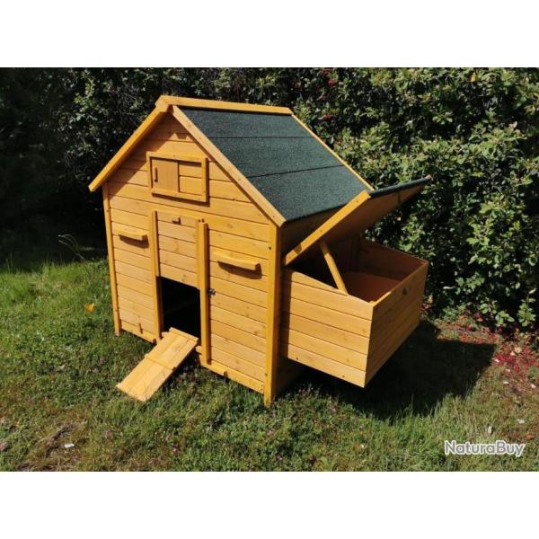 Poulailler Velaux shingle vert poules abri coq cailles volaille grand poulailler cielterre-commerce