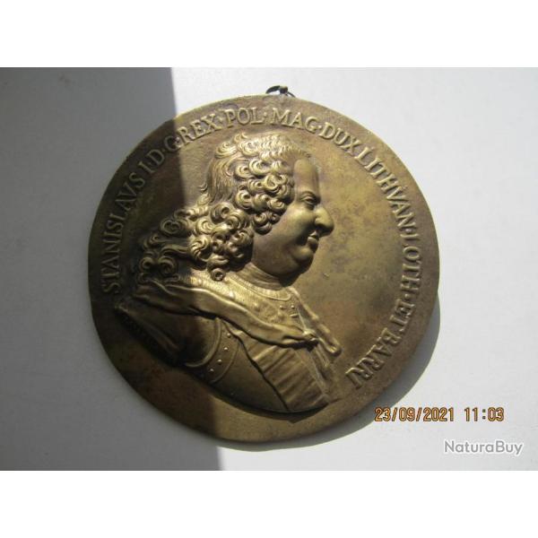 imposante M�daille en bronze,signe E LALLEMAND (bas relief),rare dans cette taille!