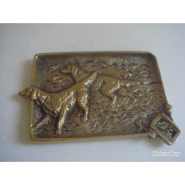 vide poche en bronze ancien, porte carte de visite 11,5 cm x 8,5 cm, du XIX�me