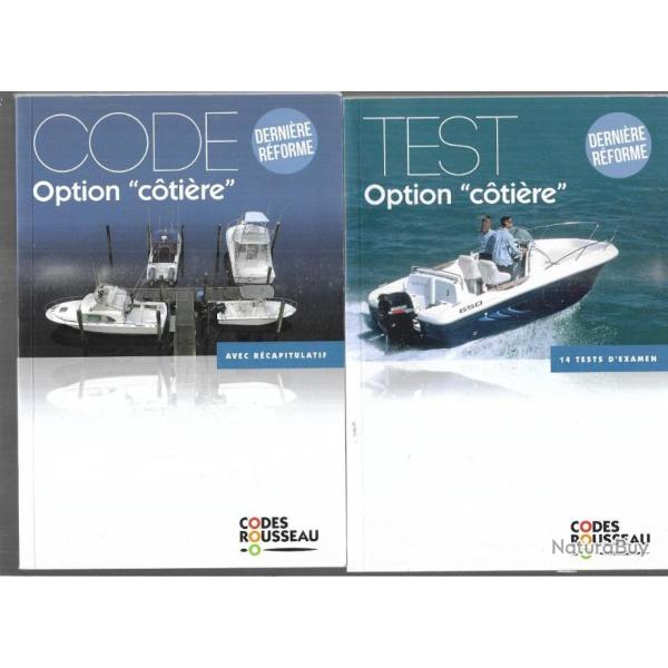 code rousseau option cotire tests d'examen , rcapitulatif et code conduite , 3 livres permis batea