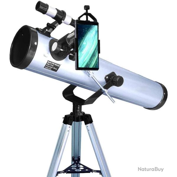 Pack complet t�lescope XXL Astrophotographie 76/700 avec Lunette astronomique Zoom et guide d�butant