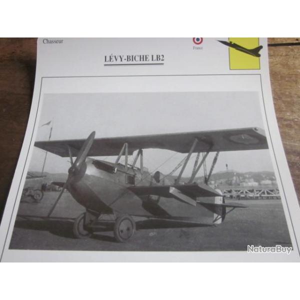 FICHE  AVIATION  TYPE  CHASSEUR   /   LEVY BICHE LB2  FRANCE