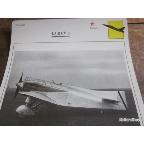 FICHE  AVIATION  TYPE  CHASSEUR   /   I A R  CV  11  ROUMANIE
