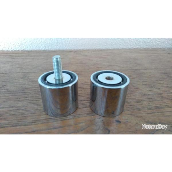 Boutons de poign�e pour une porte en verre