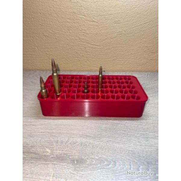 Plateau de rechargement rouge xxl pour le rechargement de munitions d'armes d'�paule.