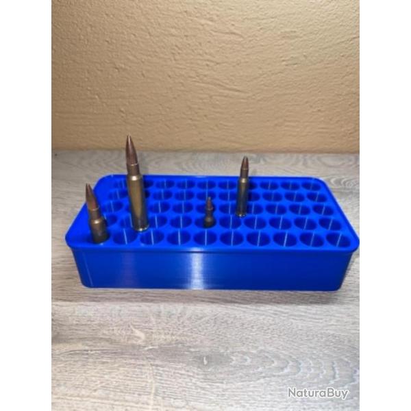 Plateau de rechargement bleu xxl pour le rechargement de munitions d'armes d'�paule.