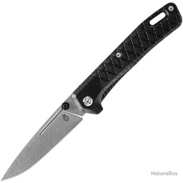 Couteau Gerber Zilch Black Lame Acier 7Cr17MoV Manche GRN Linerlock Clip G1878