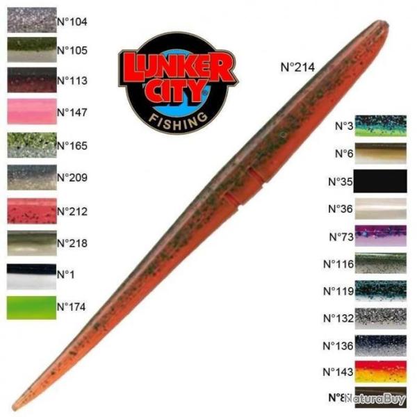 Promo: Leurre Lunker City Slug Go 6" Albino shad par 10