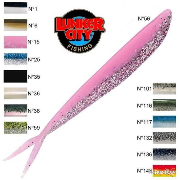 Promo: Leurre Lunker City Fin-S Fish 5.75" S&P Blue Phantom par 8