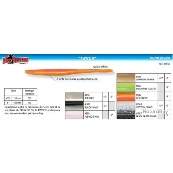 Promo: Leurre Bass Assassin Twitch 4.5" Arkansas shiner par 20