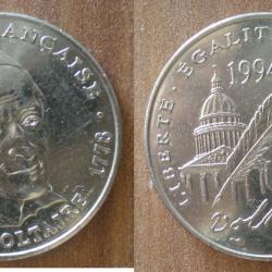 France 5 Francs 1994 Voltaire Piece Commemorative Franc